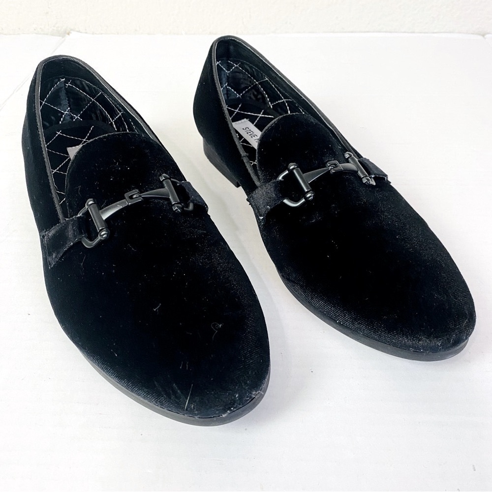 Steve Madden Crusader Velvet Bit Embellished Dress Slip On Shoes Size 10.5